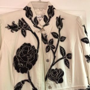 Vintage white and black jacket